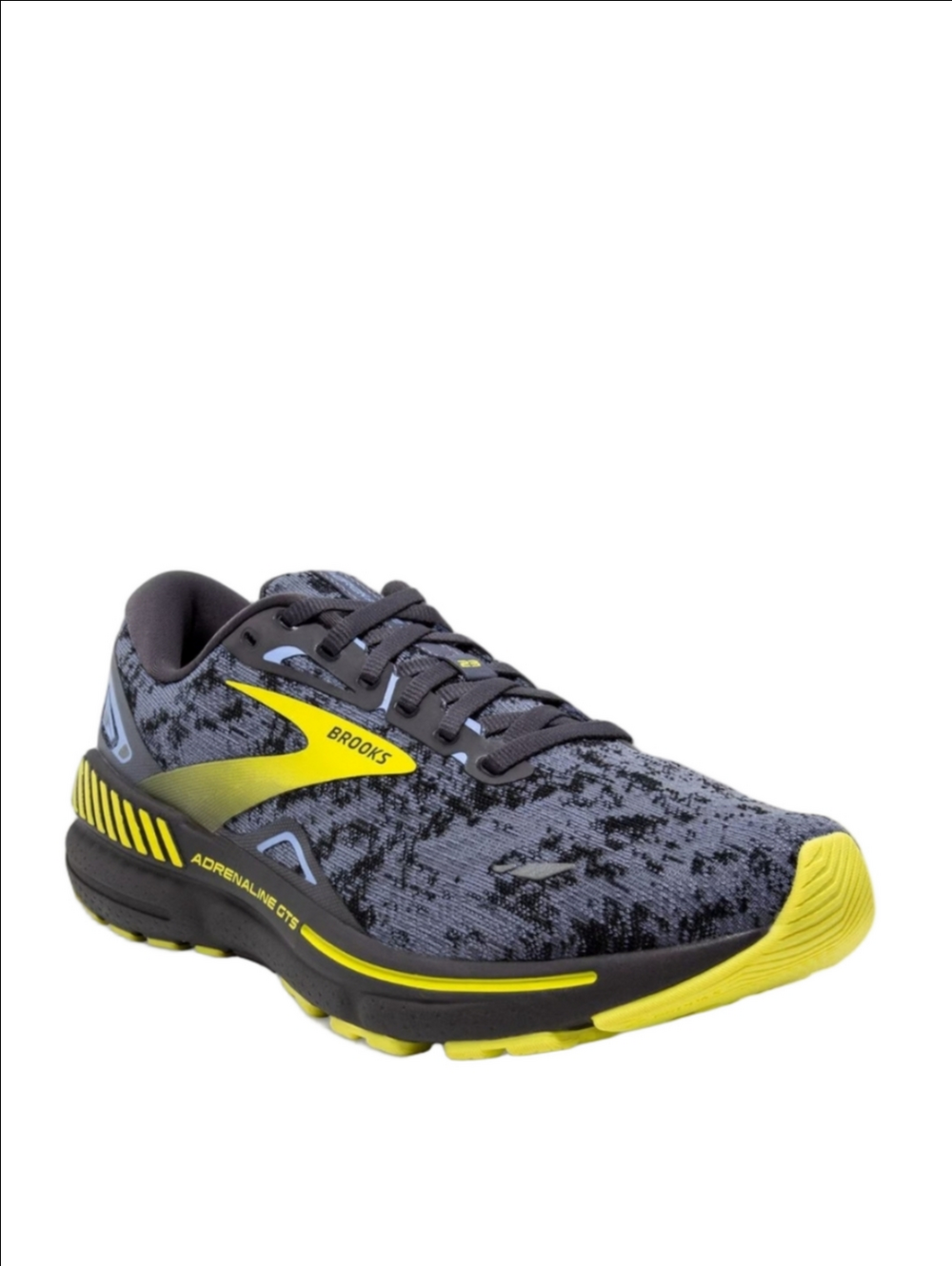 Brooks Adrenaline GTS 23 Running Shoe - Gray & Yellow Accent Lightweight Cushion